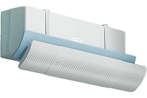 DONKIVVY Deflettore Vento per Condizionatore d'Aria, Deflettori Uscita Aria Soffio Anti-Diretto, Deflettore Vento per Scudo Deflettore Aria Condizionata Regolabile Adatto per Ufficio Domestico(Filtro Anionico)