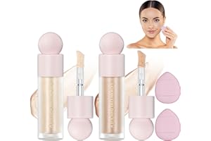 FCXQG Highlighter Liquide 2PCS Maquillage Pour Le Corps et Visage Avec Une Texture Légère Résistante à L'eau Rare Beauty Est Livrée Avec 2 Poudriers Maquillage Stick Crée Un Look Tridimensionnel