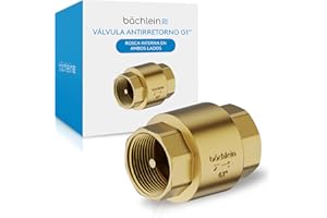 Bächlein Válvula Antirretorno Universal, de Latón con Rosca Hembra G 1 de Pulgada en Ambos Lados, Inoxidable y Estanca para un Sistema de Agua Potable Seguro