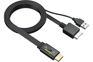 LiNKFOR PS2 to HDMI Converter - AV to HDMI Adapter for PS2/PS1 Retro Gaming Supports 1080P(60Hz) Output, 16:9/4:3 Conversion Switch, Suitable for HDTV/Monitor