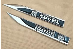 SEDCAR 2 x Transformers Logo 3D Logo Aufkleber Emblem Auto schwarz Seide
