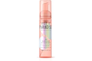 Isle of Paradise Self Tan Mousse, Light (200 ml) Glow Clear Selbstbräunungsschaum, natürliche Inhaltsstoffe & vegan (Verpackung kann variieren)