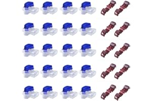 AAPLUS Lot de 20 x Connecteur Étanche de Câble Remplis de Gel Résine + 10 x Connecteur de Fil Connecteur Rapide de Cosse Électrique Accessoires pour Jardin & Extérieur Robot Tondeuse Automower