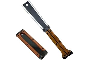HAISHANG Sega Giapponese Pieghevole 16 cm, seghetto per legno con Lama SK5 e Doppio Filo 13/14 TPI, Denti Affilati su Tre Lati per la Lavorazione del Legno