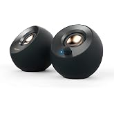 Creative Pebble V2 USB-C 2.0 Powered Desktop Speakers, 1/8" Aux Input, Up to 8W RMS Power for Computers, Type A Adapter Inclu