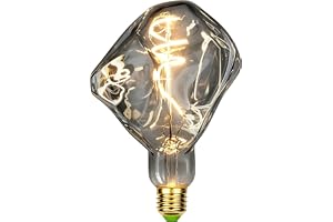 TIANFAN – LED Vintage G125-lampa, speciellt formad sten, 2000Kelvin, 4W, varierande 220-240V, E27, dekorativ Edison-rökutspridning