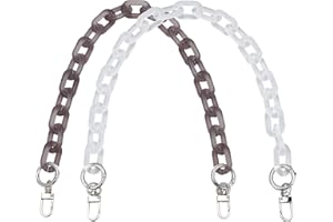 PH PandaHall 2 Colori 50cm Manico per Borsa Catene, Cinghie A Catena per Borsetta In Acrilico Manico A Tracolla Borsa A Tracolla di Ricambio Frizioni A Catena Piatta con Fermagli per Decorazione Borsa