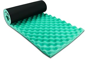 BXI Double Noise Insulation Soundproofing Foam - 100 X 34 X 2.5 cm Egg Crate Sound Proof Acoustic Foam Panels - Sound Dampening Panels for HVAC, Pipe, Machine, Wall and Door