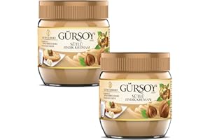 MEINBAZAR Haselnuss-Milch Creme 40% Haselnuss Anteil Gluten Frei | Ohne Transfette & Palmöl & Farbstoffe & Gentechnik 2x400g