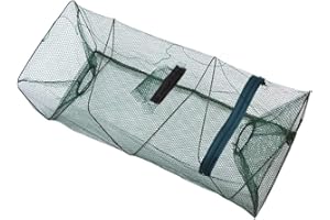 TUMNEA Trappola per esche da pesca Pieghevole, Trappola per pesci Trappola per anguille Trappola per granchi, Rete da pesca pieghevole Rete da pesca piegata Trappola per esche portatile Trappola per pesci