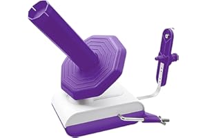 LETCARTMAKER Bobina de hilo eléctrico, 300 g, rodillo de hilo motorizado para tejer, dispensador automático de hilo para lana, manualidades, regalo para aficionados a la costura, color morado