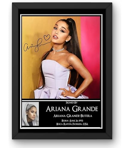 Havoc Ariana Grande Limited Edition Signed Autograph Display - 8x6
