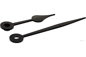 KLUG-VERSAND 1 Paar Zeiger Birnform für Junghans W838 und W817, Kunststoff schwarz Länge 65 mm