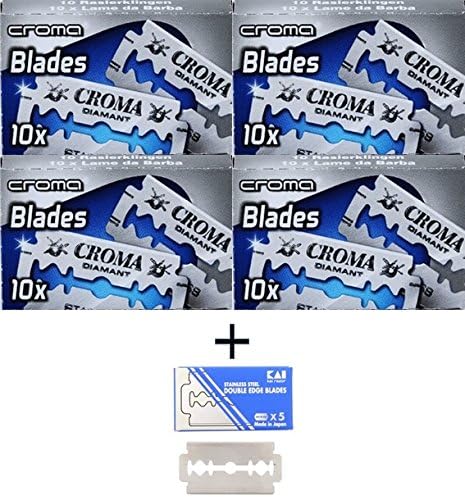 40 Croma Diamant Blades + 1 Free KAI Stainless Steel BIade