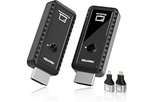 PWAYTEK Émetteur et récepteur HDMI sans Fil avec décodeur 4K, Sortie 1080p, portée de 30,5 m, Double Bande 2,4 G/5G, pour PC/Ordinateur Portable/HDTV/projecteur, Plug & Play, Aucune Application