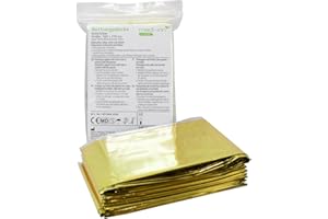 MEDI-INN+ 3 Pezzi Rettungsdecken Medi-Inn Rettungsfolie Oro/Argento Taglia: 160 cm x 210 CM