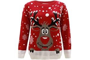 TOP VENDOR Enfants Filles garçons tricoté Rennes de Noël Rudolf Noël Nouveauté Pull 2-14