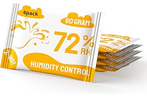 Boadw Bidirectional moisture regulation 72% for cigar humidor, size 60 - moisture regulator in resealable packaging for up to