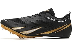 LEOCI Track and Field Running Spike Shoe Mesh Breathable Lightweight Durable Sneakers Athletics Shoes