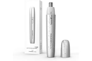 TOUCHBeauty de doble hoja para el oído y el recorador de la nariz, depilindolorpara mujeres/hombres, resistente al agua, Kit de aseo portátil alimentado por batería, batería AAA incluida