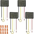 Youmile 4 pcs 3-Way Touch Dimmer Switch Desk Lamp Sensor Module Control Module One On One Off Mode Dimmer Repair Kit Replacement,with Wiring Caps