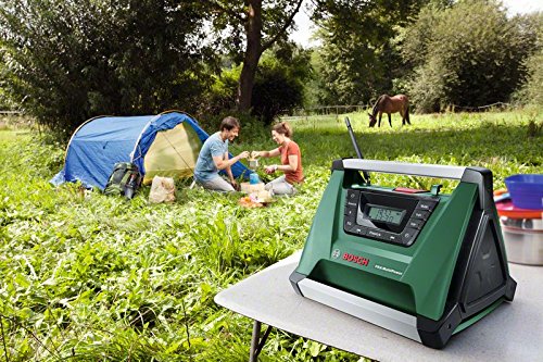 Bosch DIY Akku-Radio PRA Multipower, ohne Akku, Aux-In Kabel, Netz-Adapter, 2x AAA Batterien (18V, Radiofrequenzbereich AM 522 – 1.611 kHz) - 7