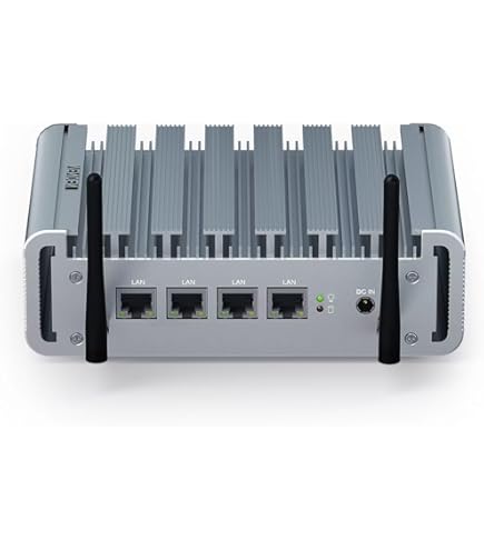 Fanless N100 Mini PC 2.5Gbe 4 Lan Port, Firewall Appliance Router