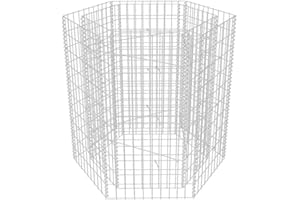 vidaXL Lit Surélevé à Gabion Hexagonale 100x90x100 cm Jardinière Pot de Fleur
