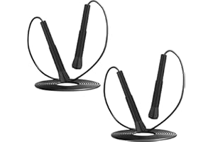 WUKEMAOYI 2 STK Springseil Erwachsene Fitness Springseil Fitness Seilspringen, 2,8m Springseil Verstellbare Springseil, Speed Sprungseil für Fitnessübungen Training Workout Damen Frauen Herren