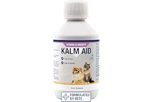 NUTRISCIENCE KalmAid for Cats & Dogs – Anxiety & Stress Relief | Natural Calming Supplement for Vet Visits, Travel, & Behavioral Support (250ml)