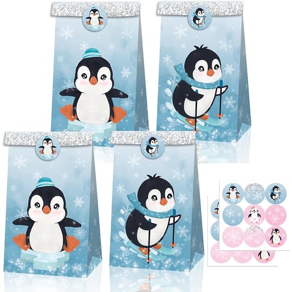 20 Lunch Servietten Mit Pinguin-Motiv – Winter-Design, 33 X 33 Cm, 3-lagig, Für Tischdeko & Serviettentechnik
