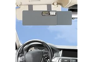 TFY Car Sun Visor Extender, Windshield and Side Window Sunshade, Protects from Sun Glare and UV Rays, Universal Fit for Most of Cars, 1 Piece (Gray)