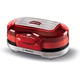 Ariete Party Time Hamburger Makinesi Kırmızı 0205/00 - Hamburger Maker, 1200 Watt, &Ccedil;ift Yapışmaz Plakalar, Aynı Anda &Uuml;st Plak