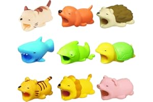 BSGP 9 PCS Cable Bite for Cellphone Cable Cord Cute Animal Phone Accessory Protector