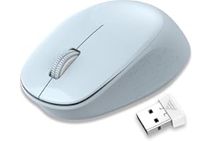LeadsaiL Mouse Wireless, Silenzioso Mouse Senza Fili per PC Portatile, Ergonomico 2,4 GHz USB Mouse, 1600 DPI, Compatto, Smooth Tracking per Chromebook, Mac, Computer, Notebook - Blu