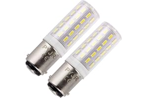PYRJIN B15 LED-lampa 220 V, pygmy glödlampa bajonett, Ba15D 45 W halogenersättning, kall vit 6 000 K, icke-dimbar, för symask