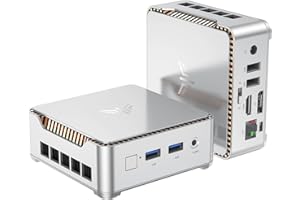 NiPoGi E2 Mini PC Ιntel Alder Lake-N97(jusqu'à 3,6 GHz, 12 W TDP), 16 Go DDR4 512 Go M.2 SSD Mini Ordinateur de Bureau W-11 Pro, Double écran 4K, HDMI 2.0, DP, Double WiFi, Tour PC pour école, Bureau