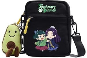 XHOMESHOP The Apothecary Diaries Canvas Holdall Unisex Mini-Gürteltasche mit verstellbarem Riemen Maomao Crossbody Bag Jinshi Daypack Maomao Small Square Bag