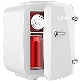 OSTBA Mini Frigo Portatile, 4 Litri /6 Lattine di Bevande e Cura Della Pelle Mini Frigorifero per Camera da Letto, Auto, Scri