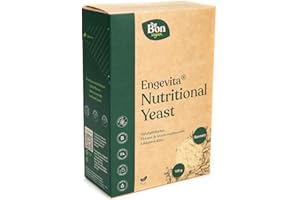 Engevita nicht angereicherte Nährhefe Flocken by Bon Vegan | Premium Nutritional Yeast Flakes 125g | veganer Käseersatz | mit B-Vitaminen | Gentechnikfrei | Glutenfrei | ohne Zusatz von Vitaminen.