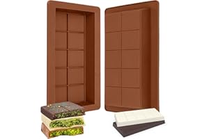 Bomtop 2 Piezas Molde de Chocolate Dubai, Tableta en Silicona, Moldes Antiadherentes para Navidad, Cumpleaños, Halloween