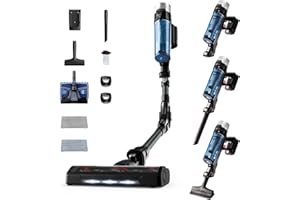 Rowenta X-Force Flex 9.60 Aqua Aspirateur balai Laveur sans fil, Aspire et Lave Simultanément, Puissant 100AW, Ultra Léger, Autonomie 45min RH20C2WO