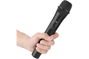 TONYSA Kabelloses Mikrofon, UHF Funkmikrofon Handheld Mikrofon Audioverstärker für Karaoke/Live-Auftritte/Konferenzen usw. Kompatibel mit Geräten von 3.5 mm/6.35 mm Schnittstellen