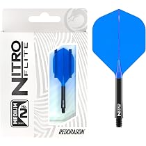GOAT Air Vert No6 Flights – Set De 3 Flights Avec Tiges, Plastique, Longueur Medium (34 Mm) – Accessoires Darts, Compatibles 2BA, Pour Soft Et Steel Tip