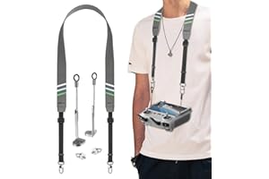 ZOYDP Sangle de Cou pour DJI RC/RC 2, PU Sangle de Cou pour DJI Mini 4 Pro/Mini 3 Pro/Mavic 3/Mini 3/Air 3,Réglable Sangle Cou pour DJI Mini 3 Pro RC Télécommande,Accessoires de Contrôleur pour Drone