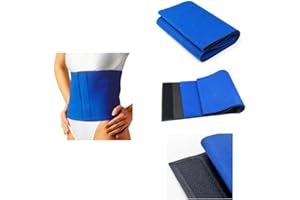VITA PERFETTA Schlankheitsgürtel aus Neopren, flacher Bauch/Bauchgürtel/Schwitzgürtel für Frauen und Männer – Einheitsgröße (90 x 20 cm), blau, Einheitsgröße