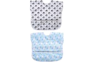 LITTLE DIMSUM Babero Impremeable con mangas larga para bebé Manga (Sleeveless Bear/Penguin)