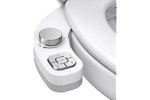 WRISIN Bidet Toilette WC Bidet Japonaise Pulvérisateur Bidet Kit Abattant WC Alle De Bain avec Double Buses rétractables autonettoyantes - Nettoyage Avant et arrière