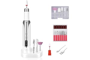 LEMONSAREBLUE Ponceuse pour Ongles Professionnelle, Lime à Ongle Electrique 12 en 1, Ponceuse Ongle Silencieuse, Portable Kit de Manucure Pédicure pour Les Ongles en Acrylique et en Gel