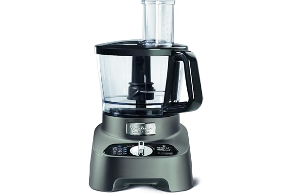 Moulinex Double force Robot Multifonction, 1000 W, Blender polyvalent 2L, 10 accessoires, 31 fonctions, Hachoir, Râpes, Presse-Agrumes, FP825E10